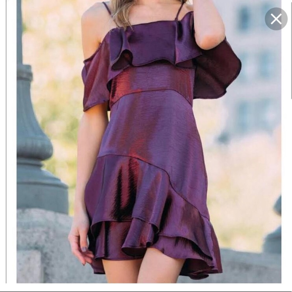 Francesca’s Purple Satiny Dress